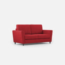 Divano 2 Posti 172x85x85 cm Yasel in Tessuto Rosso