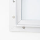 Bacheca da Esterno con Apertura a Ribalta 80,5x76x4,7 cm in Alluminio Grigio Chiaro