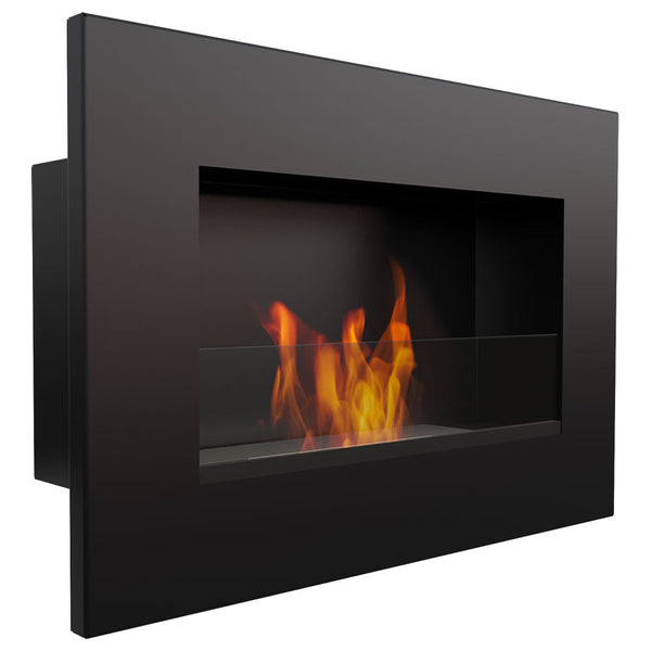sconto Cheminée Bioéthanol Murale 60x40 cm Flig Huston Noir