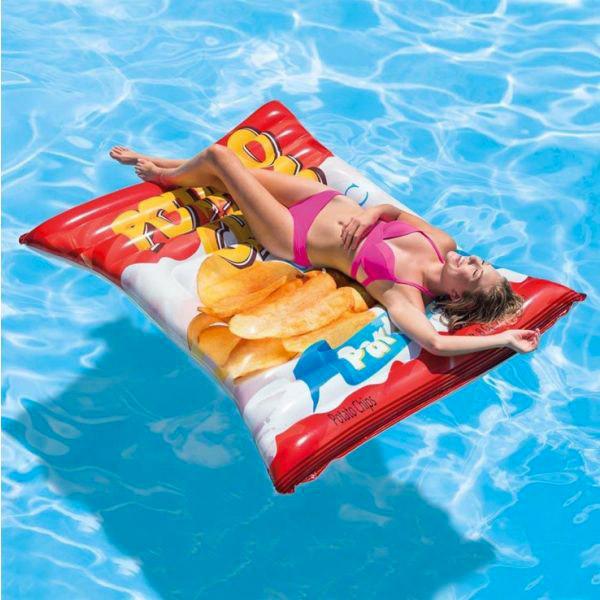 Matelas Gonflable 178x140 cm pour Chips Sea Beach Intex sconto