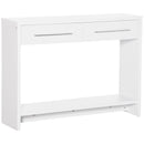 Consolle Fissa 2 Cassetti 101,6x28x76,2 cm in Truciolato Bianco