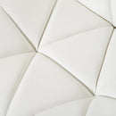 Sgabello da Bar Girevole 47x49x90-111 cm in Similpelle Bianco