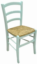 Sedia in Legno di Faggio e Paglia Paesana Verde