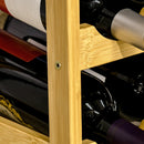Cantinetta Portabottiglie 16 Bottiglie 43x23,5x38 cm in Legno di Bambù