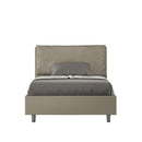 Letto 1 Piazza E Mezzo Imbottito in Similpelle Antea Large Cappuccino Varie Misure