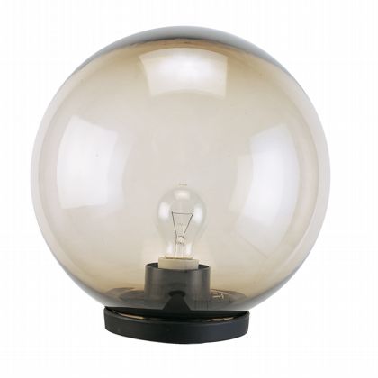Lampada Testa Palo a Sfera Fume Diametro 30Cm Colore Nero per Esterno Linea Globo Sovil