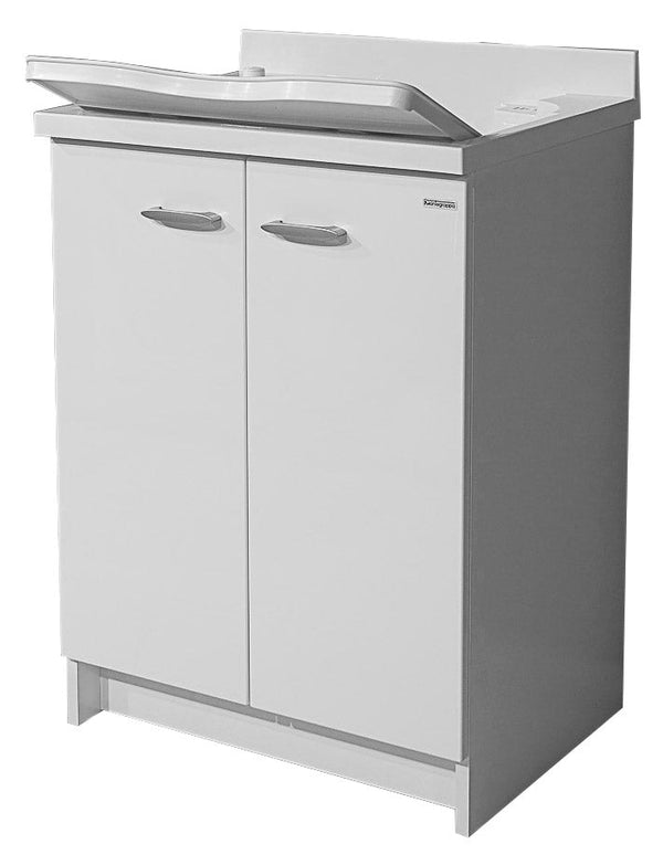 Meuble Lavabo 60x50x85cm 2 Portes Axes en Thermoplastique Blanc Montegrappa Marella avec Panier prezzo
