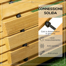 Passerella per Giardino a Doghe 185x60 cm Arrotolabile in Legno di Abete Giallo 