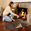 Legnaia Regolabile 235x31x116 cm con Telo Impermeabile e Catene in Acciaio Nero      