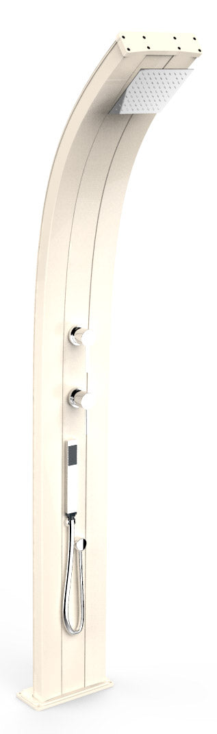 prezzo Doccia Solare da Esterno Giardino 40L Miscelatore e Doccetta Mobile Arkema Dada Bianco Crema