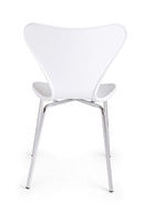 Set 4 Sedie 50x49,5x82 cm Tessa in Plastica Bianco
