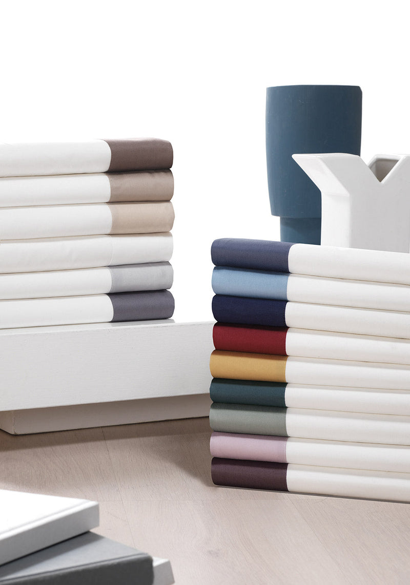 Set Lenzuola Sopra Sotto e Federe Balza in Raso Mitera Diamante Valenza Varie Misure