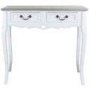 Tavolo Cuore 87x38x80 h cm in Legno di paulownia Bianco
