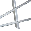 Cavalletto Taglialegna 83x83x79 cm Pieghevole e Triangolare in Metallo con Denti Seghettati Argento      