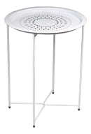 Tavolino da Giardino Ø46x60 cm Motti Florie Bianco