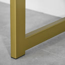 Consolle Trucco da Camera 100x40x76 cm in MDF e Metallo Bianco e Oro