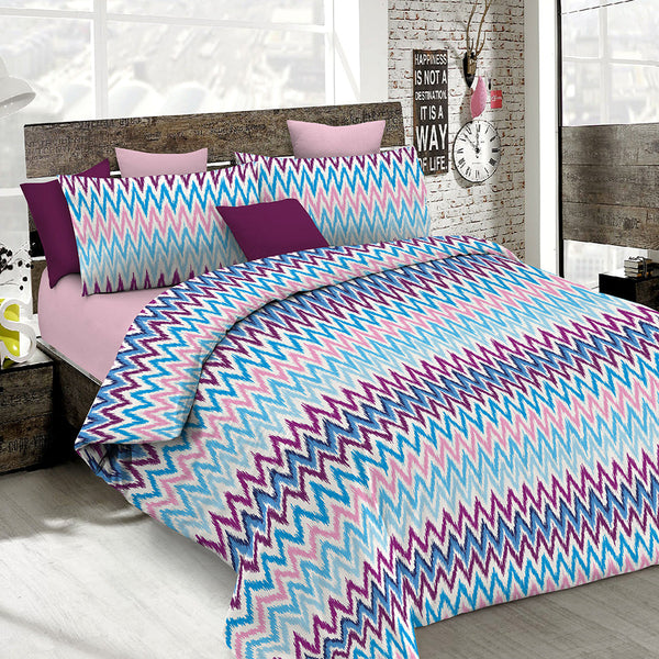 Housse de couette avec imprimé Frequencies double face sur le sac et les taies d'oreiller prezzo