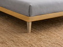 Letto Singolo con Rete Rivestita Microfibra Ocra Tessis Varie Misure