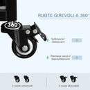 Box per Cani da Interno Esterno con Rotelle 92×62×75 cm 