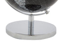 Mappamondo Nero Ø20x28 cm Plastica e Ferro Nero e Argento