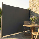 Tenda Laterale Retrattile 420x185 cm Impermeabile e UV 50+ in Alluminio Acciaio e Poliestere Grigio Scuro      