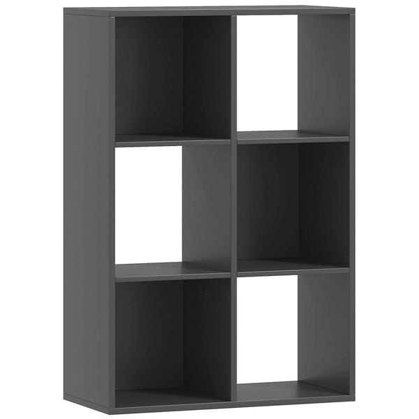 online Libreria a Cubi con 6 Ripiani Portaoggetti, in Legno, 61.5x29.5x91.5 cm, Nero
