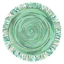 Set 6 Tovagliette con Frange Ø45x0,5 cm  in Polipropilene VdE Tivoli 1996 Shades of Greenery