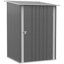 Casetta Box da Giardino 100x103x160cm in Acciaio Galvanizzato Grigio 