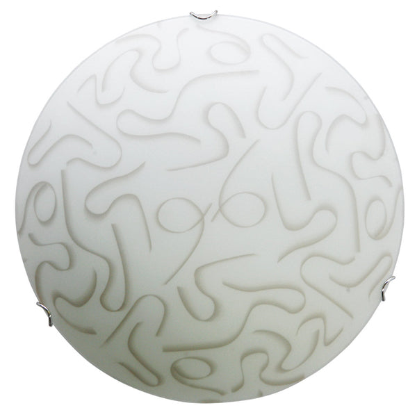 acquista Plafonnier 2xE27 Crochets Chrome Verre Plaque Tortora E-Energy Leila