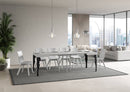 Tavolo Allungabile 90-246x90x77 cm Paxon Bianco Frassino