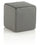 Pouf Rembourré 38x38x38 cm en Velours Gris