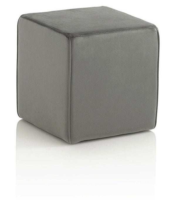 Pouf Rembourré 38x38x38 cm en Velours Gris acquista