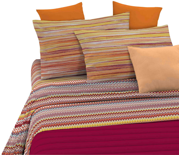 Parure de lit avec impression dessus et dessous et taies d'oreiller orange Athena Rabat différentes tailles acquista