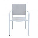 Sedia da Giardino Zante Impilabile 56x60x84 h cm in Textilene Bianco