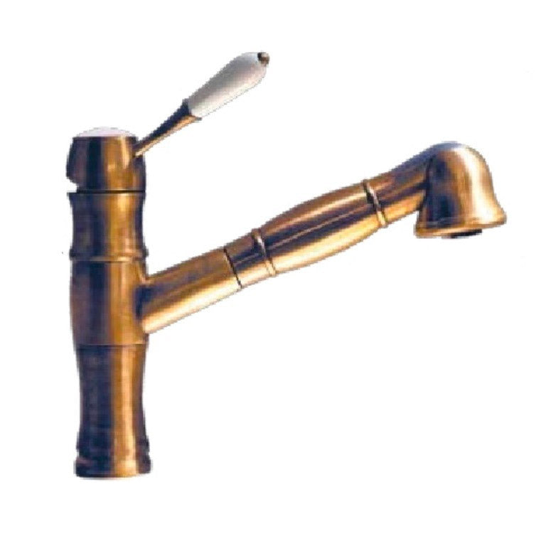 Rubinetto Cucina Miscelatore Monocomando Lavello in Ottone Cordoba Antico