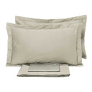 Set Lenzuola Matrimoniale Sopra Sotto e Federe Tinta Unita Garrini Clarice Sabbia