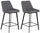 Set 2 Sgabelli 50x44xH94 cm in Tessuto Fox Grigio Scuro