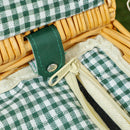 Cesta Valigetta da Pic Nic per 2 Persone 11 Pezzi con Area Termica Marrone Chiaro  