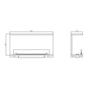 Camino a Bioetanolo da Incasso ad angolo 90x24,5x45 cm Trevi 90 Nero 