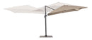 Ombrello a Braccio da Giardino 8 Stecche 300x300x235h cm Telo in Poliestere Siviglia Antracite e Tortora