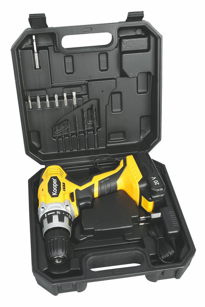Trapano Avvitatore a Batteria 20V Kooper Faidatè Giallo