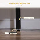 Mobile Porta TV 55" max 120x40x65 cm in MDF e Acciaio Grigio