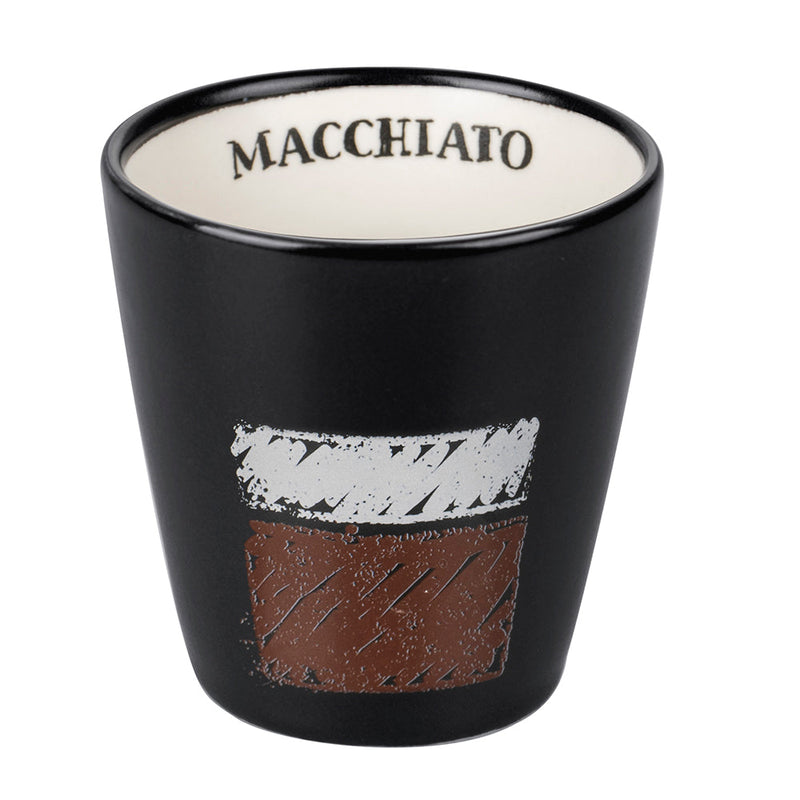 Set 6 Tazzine da Caffè Ø5x6 cm in Stoneware VdE Tivoli 1996 Un caffè come piace a me