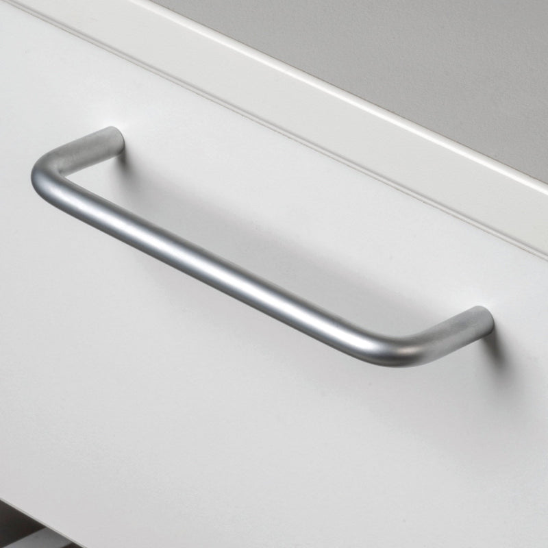 Maniglie per Mobile 8 mm Interasse 96 mm Acciaio Cromo Opaco 20 Pezzi Emuca