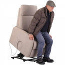 Poltrona Alzapersona Elettrica 1 Motore in Tessuto Grigia