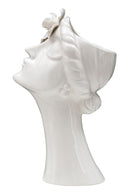 Vaso Woman Purity 19x13,6x32,8 cm Porcellana Bianco