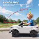 Macchina Elettrica per Bambini Licenza Ufficiale Land Rover Discovery 12V con Telecomando Bianco  