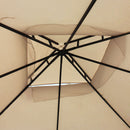 Gazebo Hogan 3x3x265 h m in Acciaio e Poliestere Ecrù