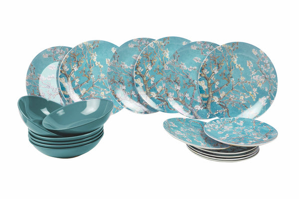 acquista Service Plat 18 Pièces en Grès et Porcelaine 6 Places VdE Tivoli 1996 Rêve Japonais