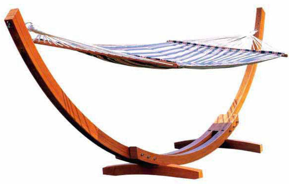 Hamac de jardin 2,1x1,2m avec support en bois multicolore Arca Profy prezzo